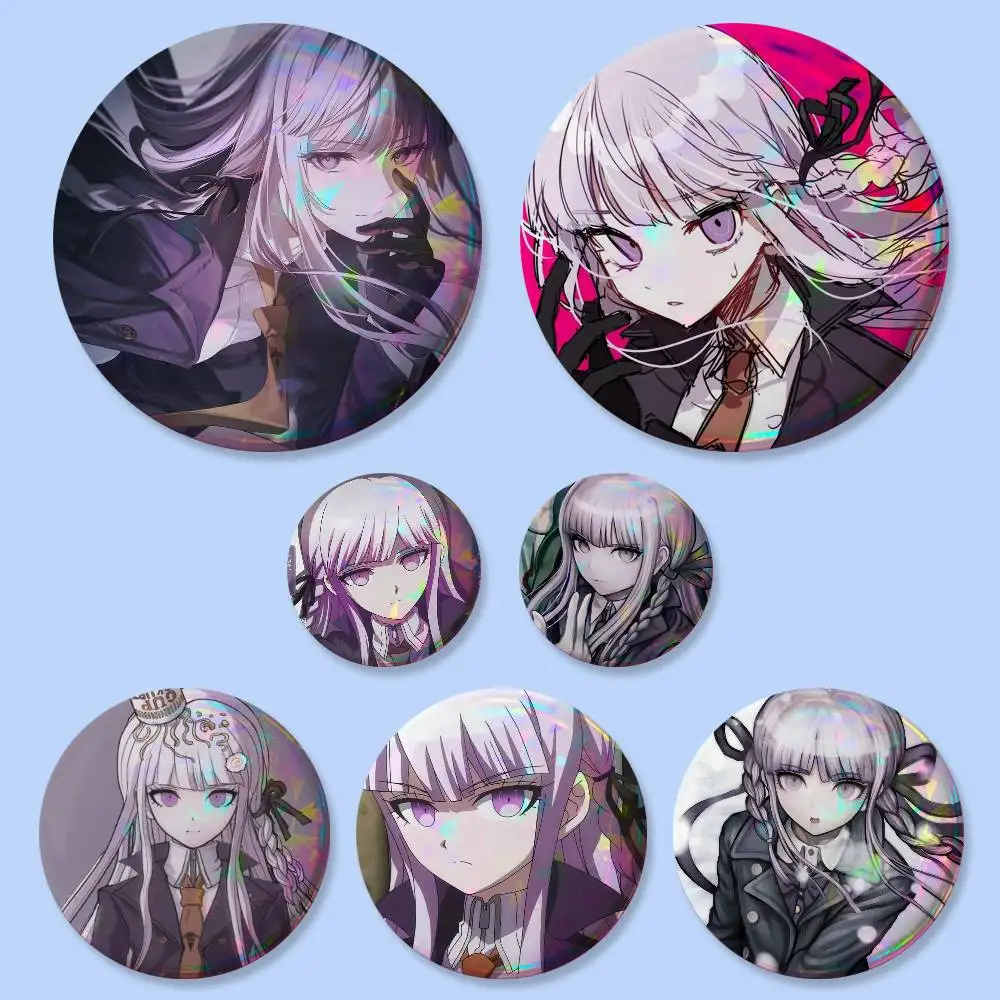 Video Game Series Character Kyoko Kirigiri Badges Button Round Creative Pin Brooch Badge Bag Decor Accessories Friends Gifts