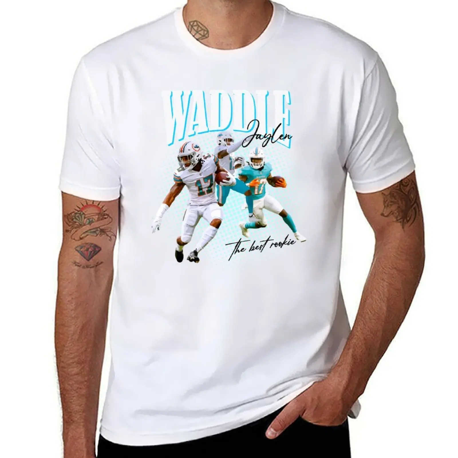 

Jaylen Waddle T-Shirt Large Size Casual Tee Shirt