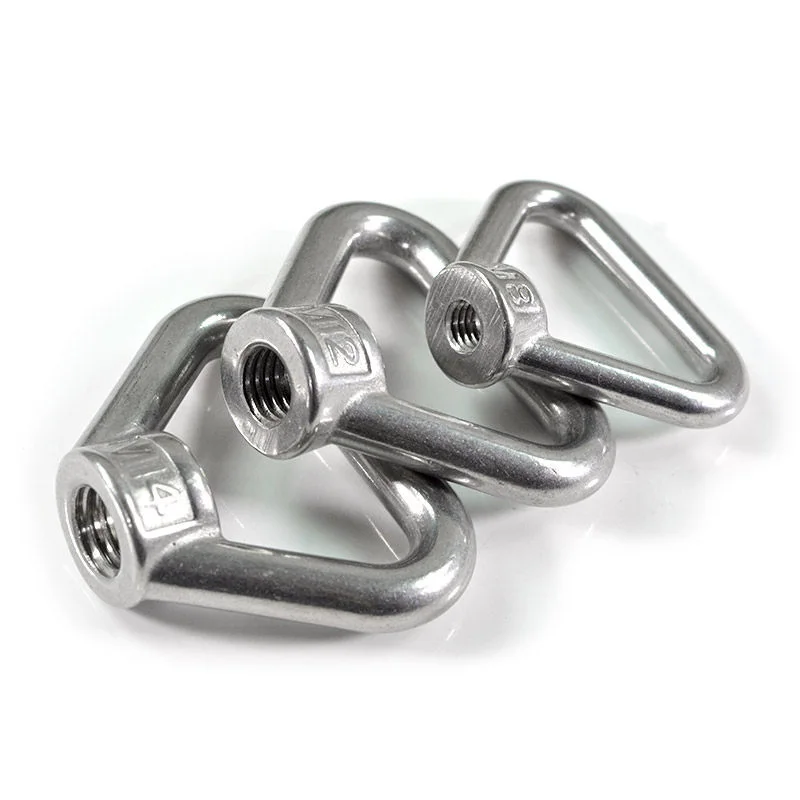 M8 M10 M12 M14 M16 M20 M24 304 Stainless Steel Triangle Lifting Eye Nut Trapezoid Thread Rings Fit For Handle Bolts