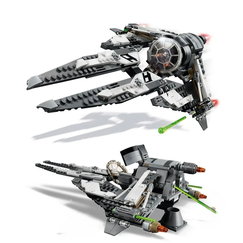 

396PCS Black Ace TIE Interceptor Building Blocks With 3 Figures MOC Assemble Bricks Toy Gift For Adult Kids