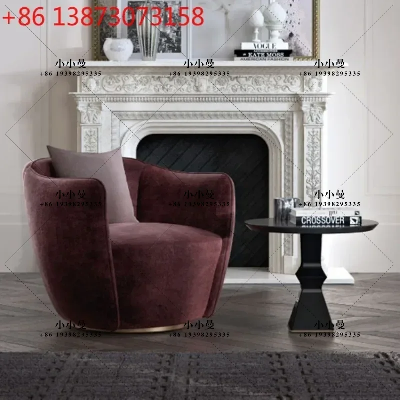 Light luxury living room fabric leisure chair surrounding chair Italian simple postmodern negotiation chair