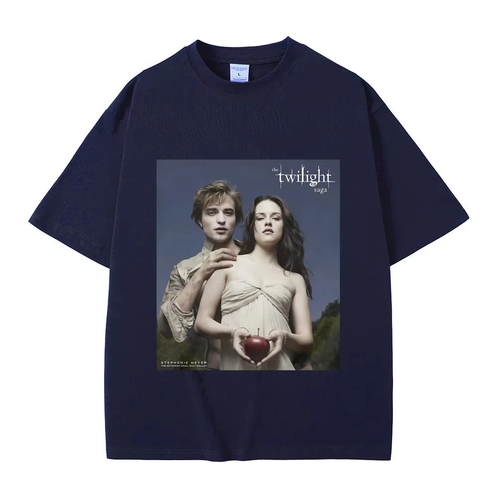Robert Pattinson Grappige Meme T-shirts Twilight Edward en Bella Grafische T-shirt Mannen Vrouwen Mode Y2k Vintage Oversized T-shirt
