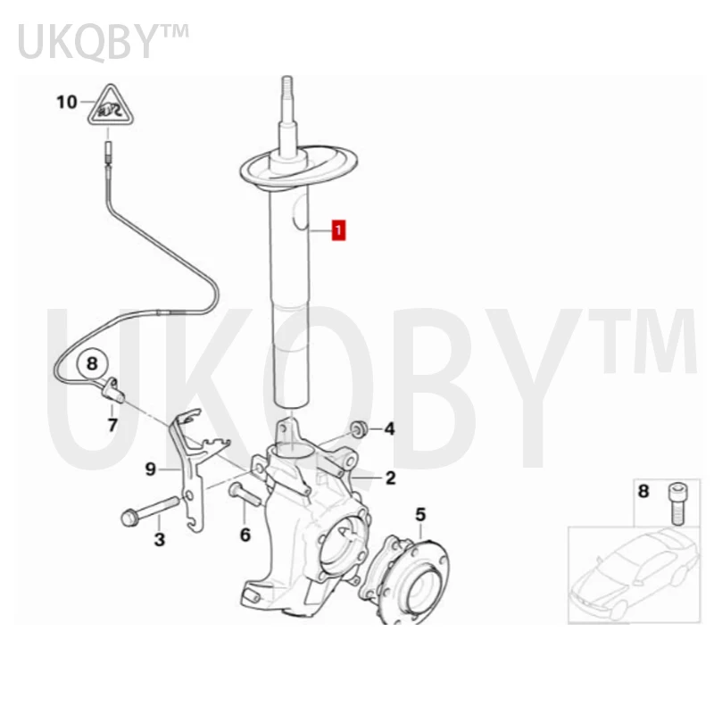 31326764457 Suspension rod swing arm fixed bracket base top glue 5Series E60 525 530 523i