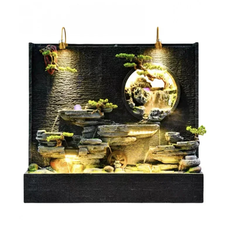 custom.Outdoor Waterscape Custom Modern Indoor Outdoor Waterfall  Fountain Indoor Office Garden Waterscape