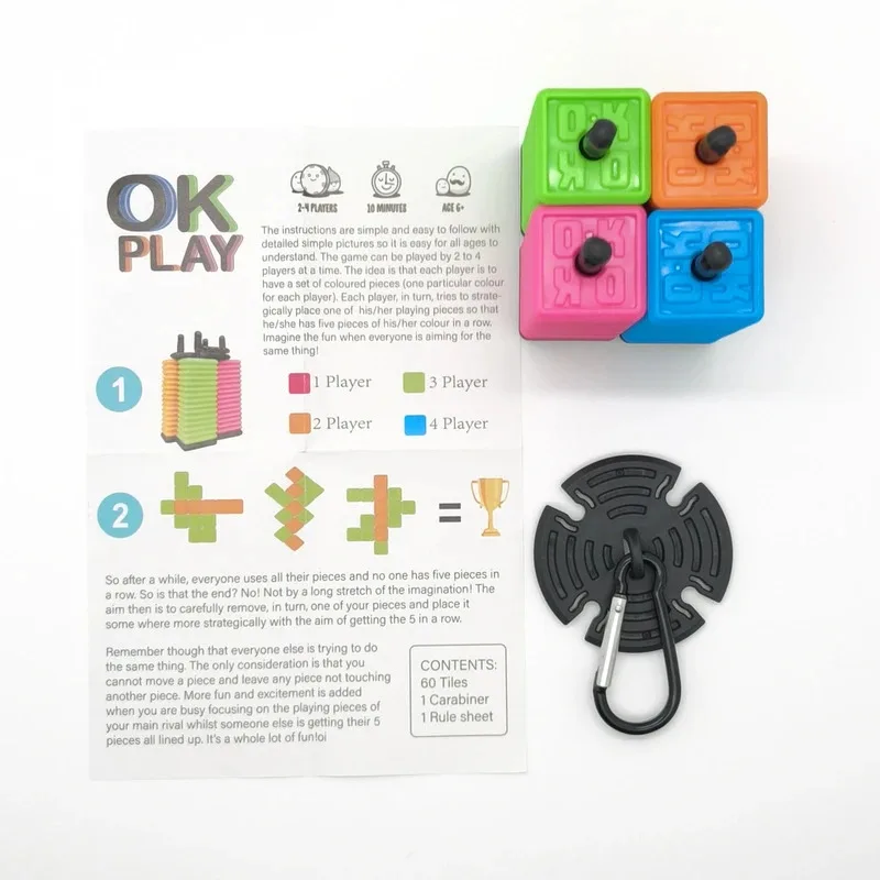 Juego portátil de cinco en fila, juego de mesa de viaje, juguete interactivo de estrategia de escritorio para niños y familias