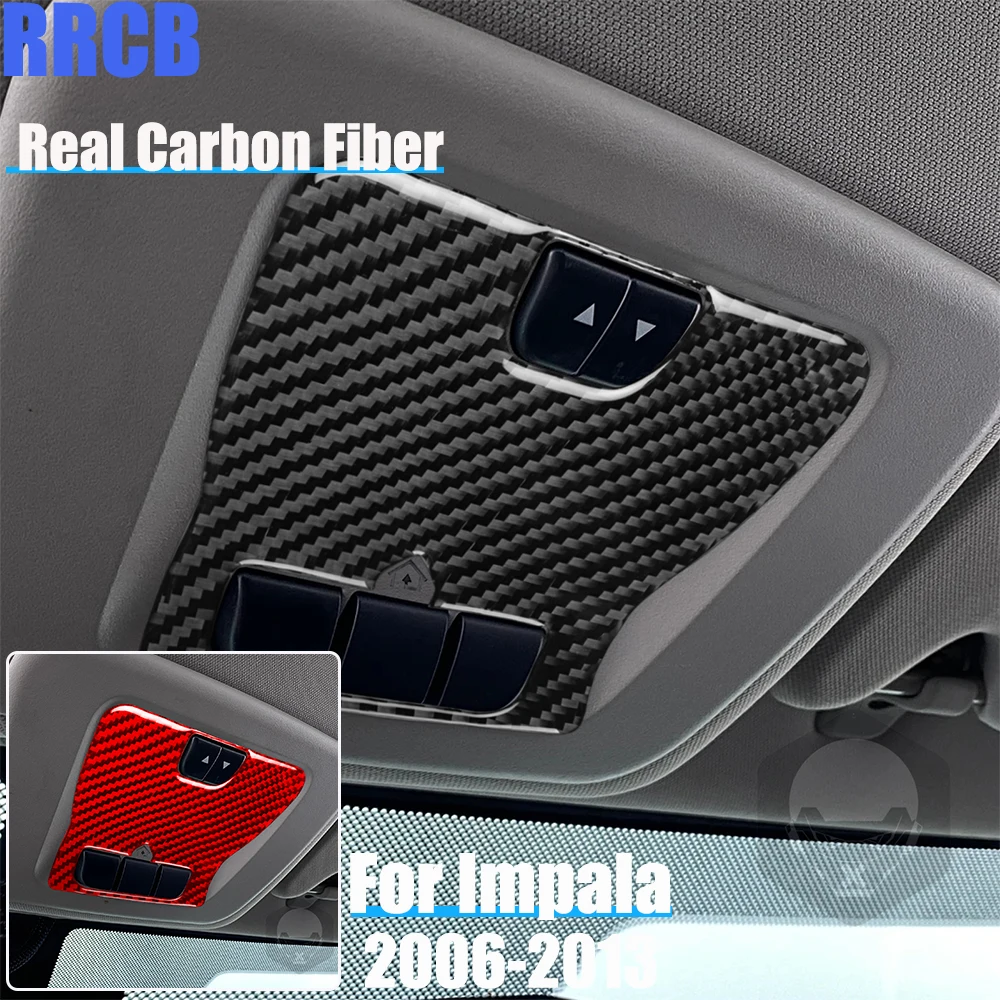

Настоящее углеродное волокно, автомобильные аксессуары, лампа для чтения, декоративная накладка, мягкая наклейка на чехол для Chevrolet Impala 2006-2013
