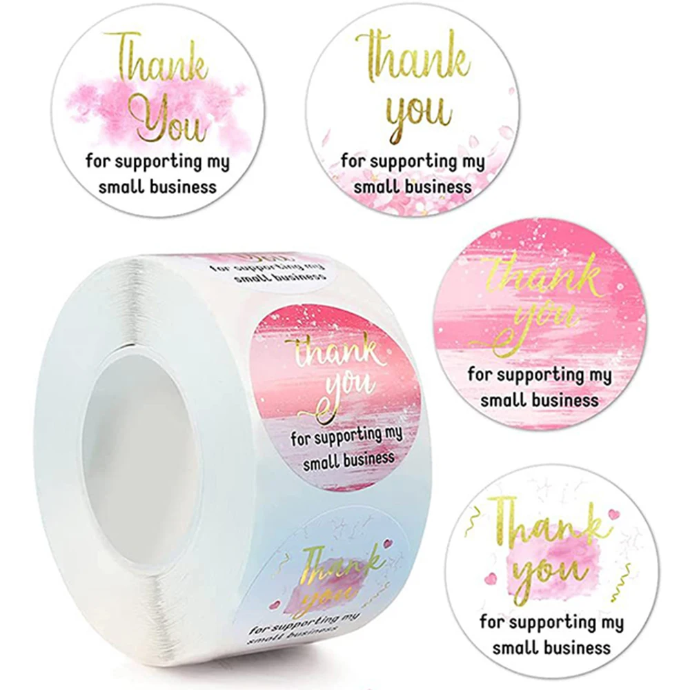 

Rainbow Thank You Aesthetic Stickers Box Material Paper