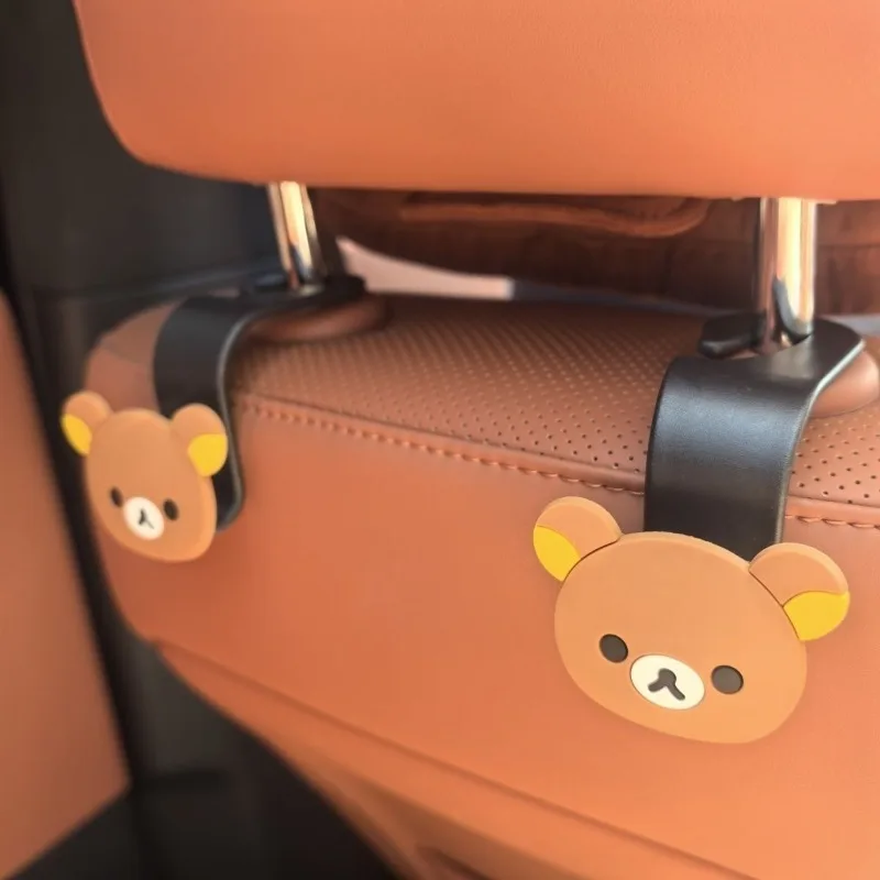 Rilakkuma Car Seat Back Hook Multifunctional Creative Small Hanger Cute Fashion Car Interior Organizer Supplies