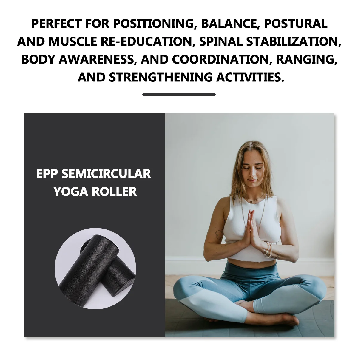 

2pcs Yoga Roller High-Density Epp Deep Tissue Massage For Back Legs Arms Workout Recovery Muscle Relief Therapy Yoga