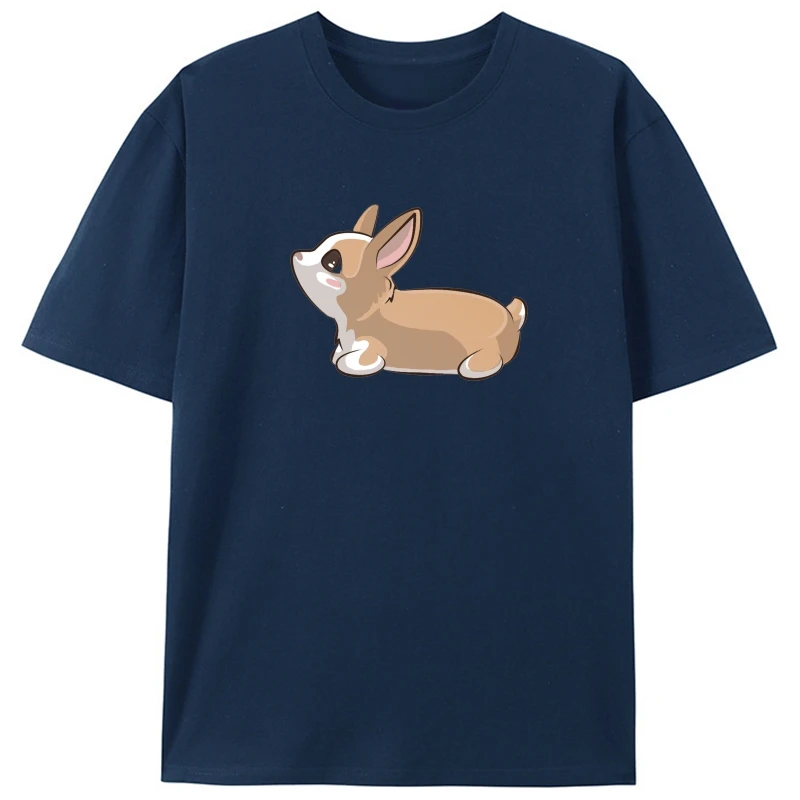 

Облегающая футболка Dear Corgi для мужчин, 100% хлопок, с круглым воротником и буквами, мужские футболки в стиле Харадзюку, рубашка Camisas с короткими рукавами