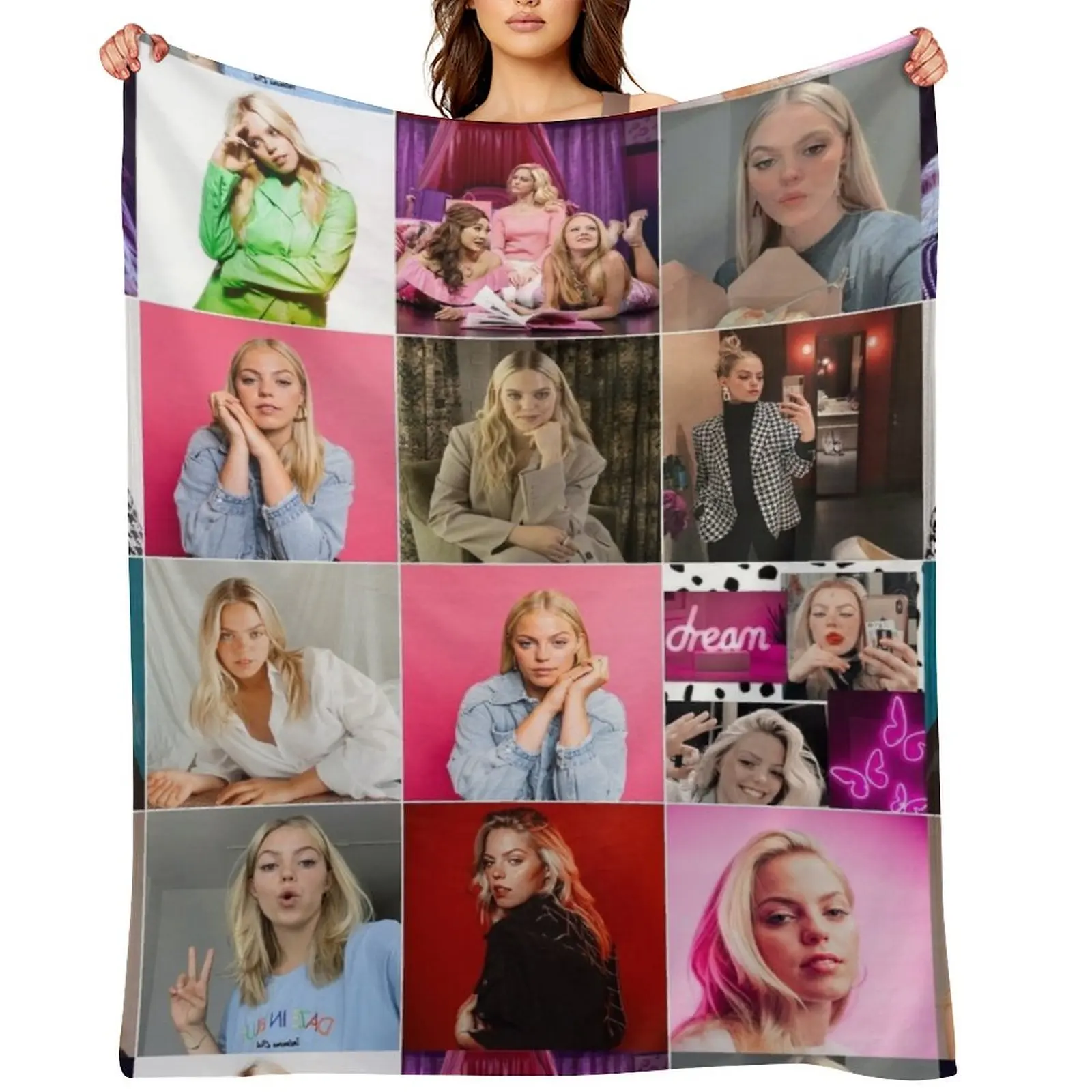 

Reneé Rapp American actress Beautiful Aesthetics Ultimate Mural / Collage Edit Fan Art - 1 Throw Blanket Designers Blankets