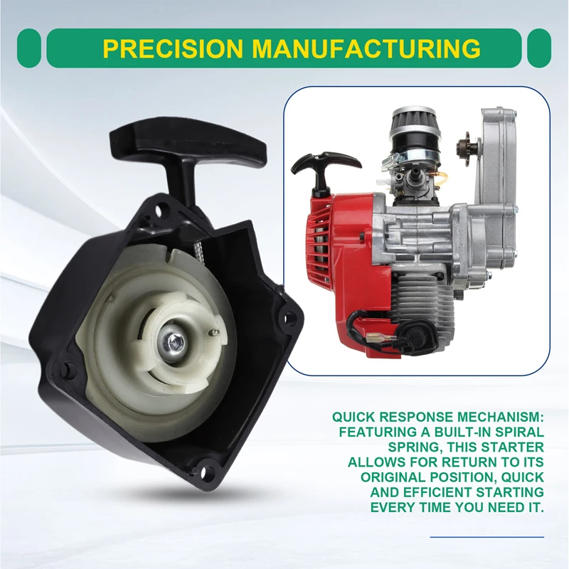 A03F Universal for Recoil Pull for Start for Starter for 49cc 52cc Lawn Mower, Cutter Strimmer Engine, Hand Pull for Start