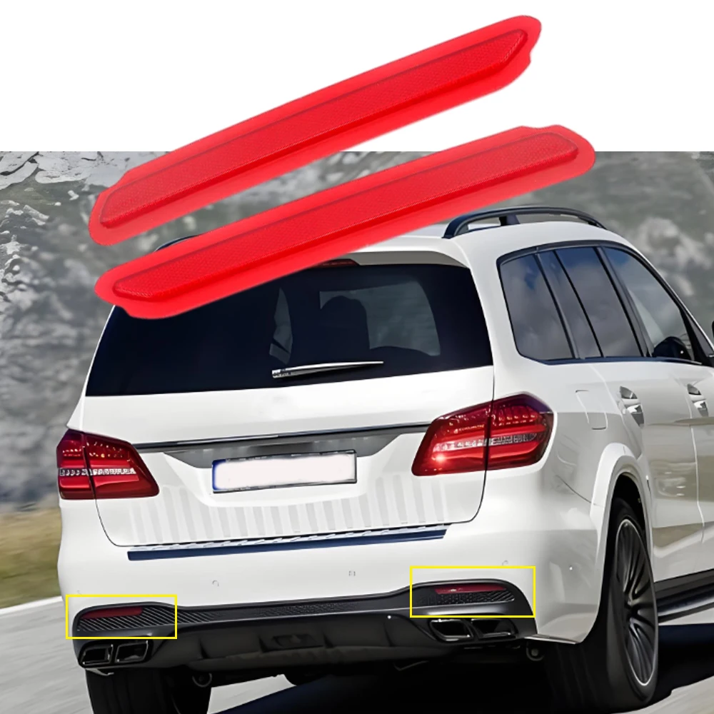 

2 pcs For Mercedes-Benz GLS Class X166 (Only Fit for GLS Class) 2017 2018 2019 Rear Bumper Reflectors 1668205700 1668205800