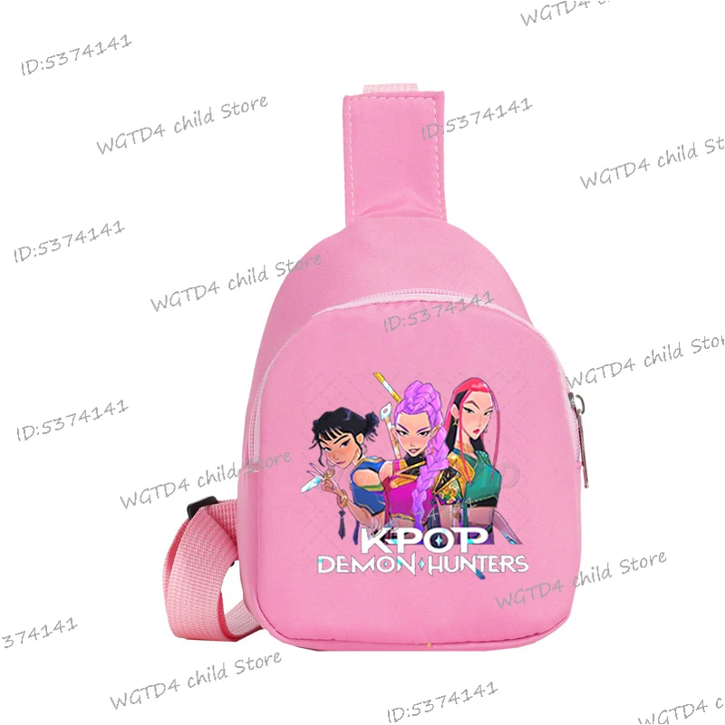 Modna, codzienna torba na klatkę piersiową dla dzieci KPop Demon Hunters, dziecięce torby listonoszki, zabawna torba na ramię dla dziewczynki, mini torby crossbody