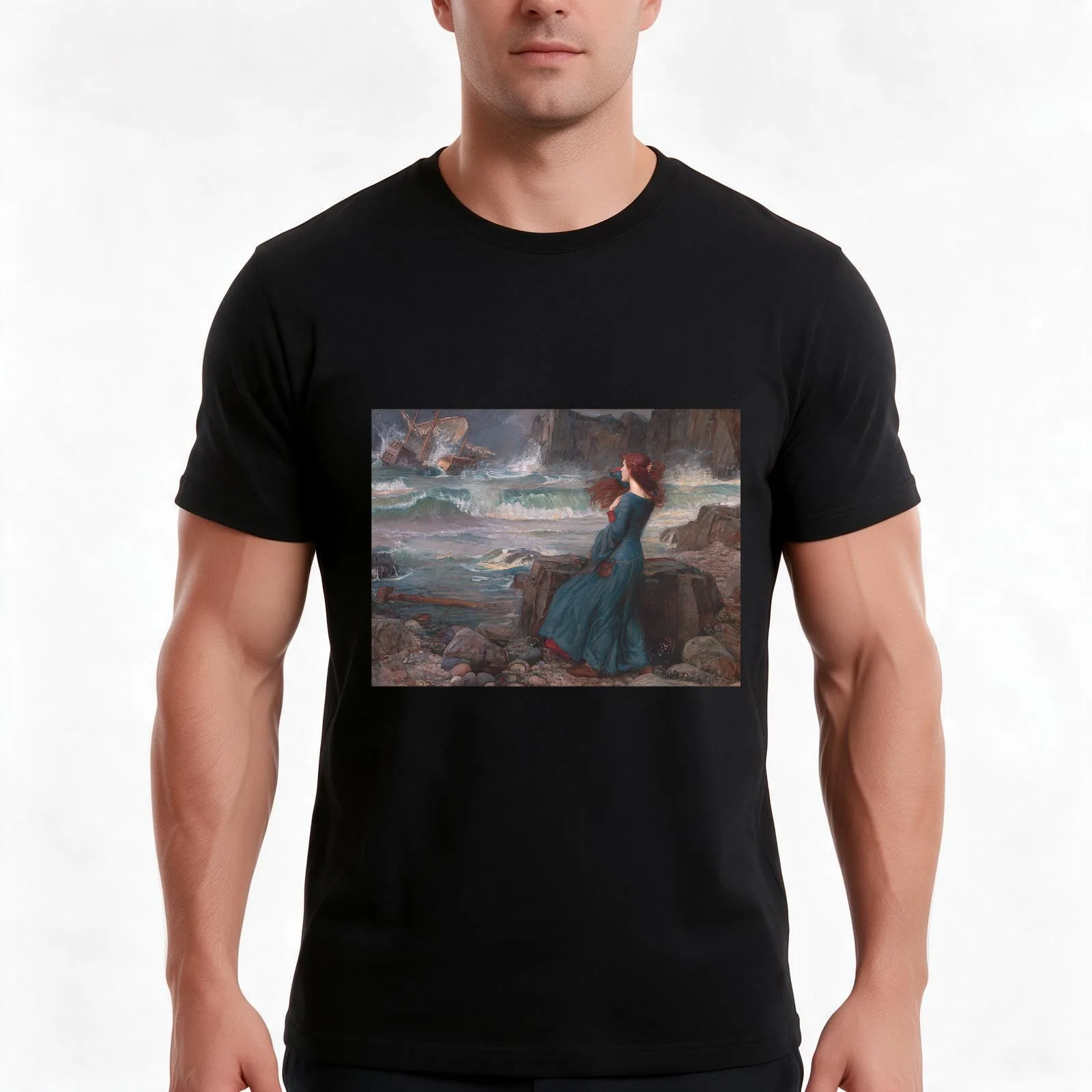 Miranda- the tempest T-Shirt, Summer Casual Cotton Tee, Oversized Streetwear Tops, Vintage Graphic Print, Loose Fit Short Sleeve