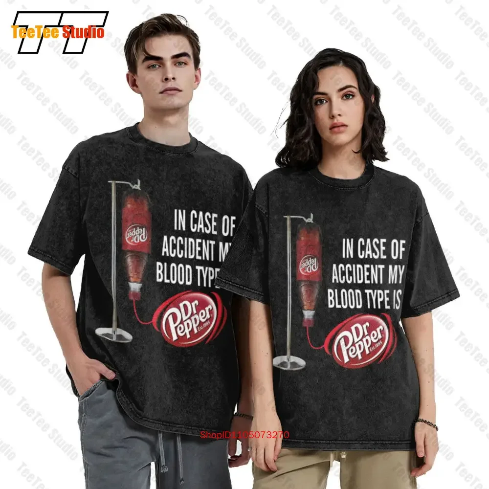 In Case Of Accident My Blood Type Is Dr.Pepper Cotton Men'S Clothes Oversized T-Shirt 8PMB