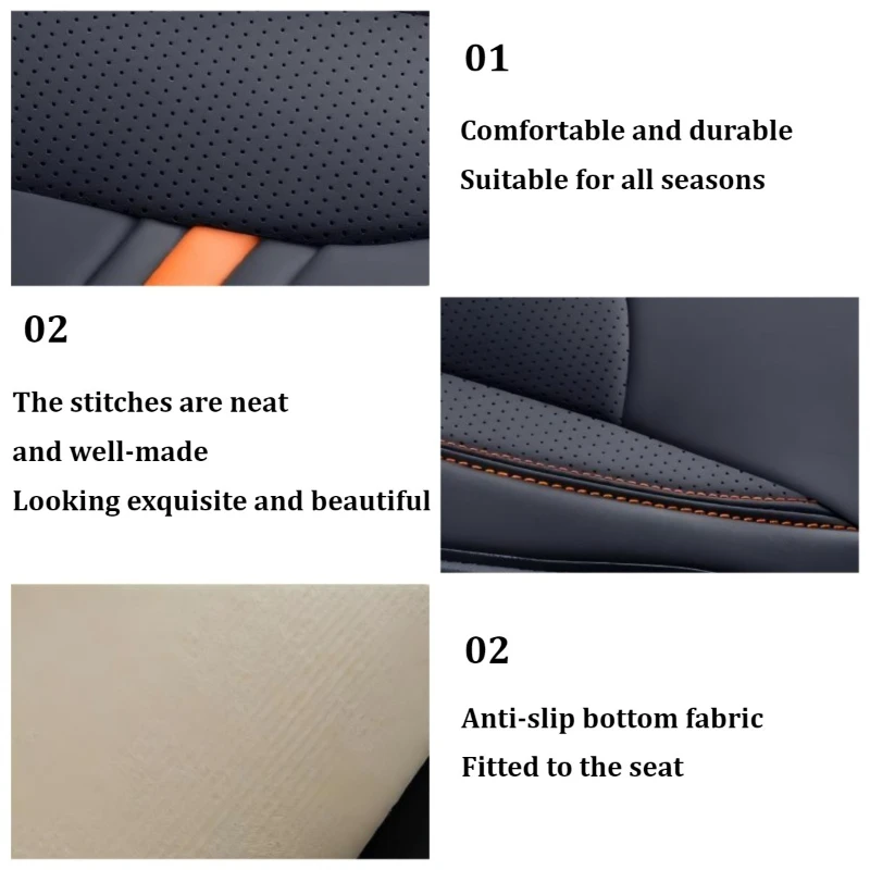 Sportsitzkissen im Sportstil, weiches PU-Leder, atmungsaktiv, langlebig, rutschfest, einfache Installation, universelle Passform, komfortables Fahren – Detail 3