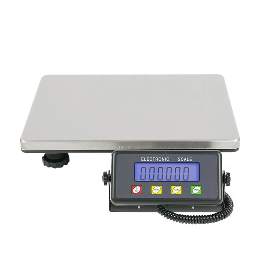 Industrial Heavy Duty Digital Shipping Postal Scale Parcel Office Bench Scale Large Platform 200kg/660lb LCD w/ AC Adapter