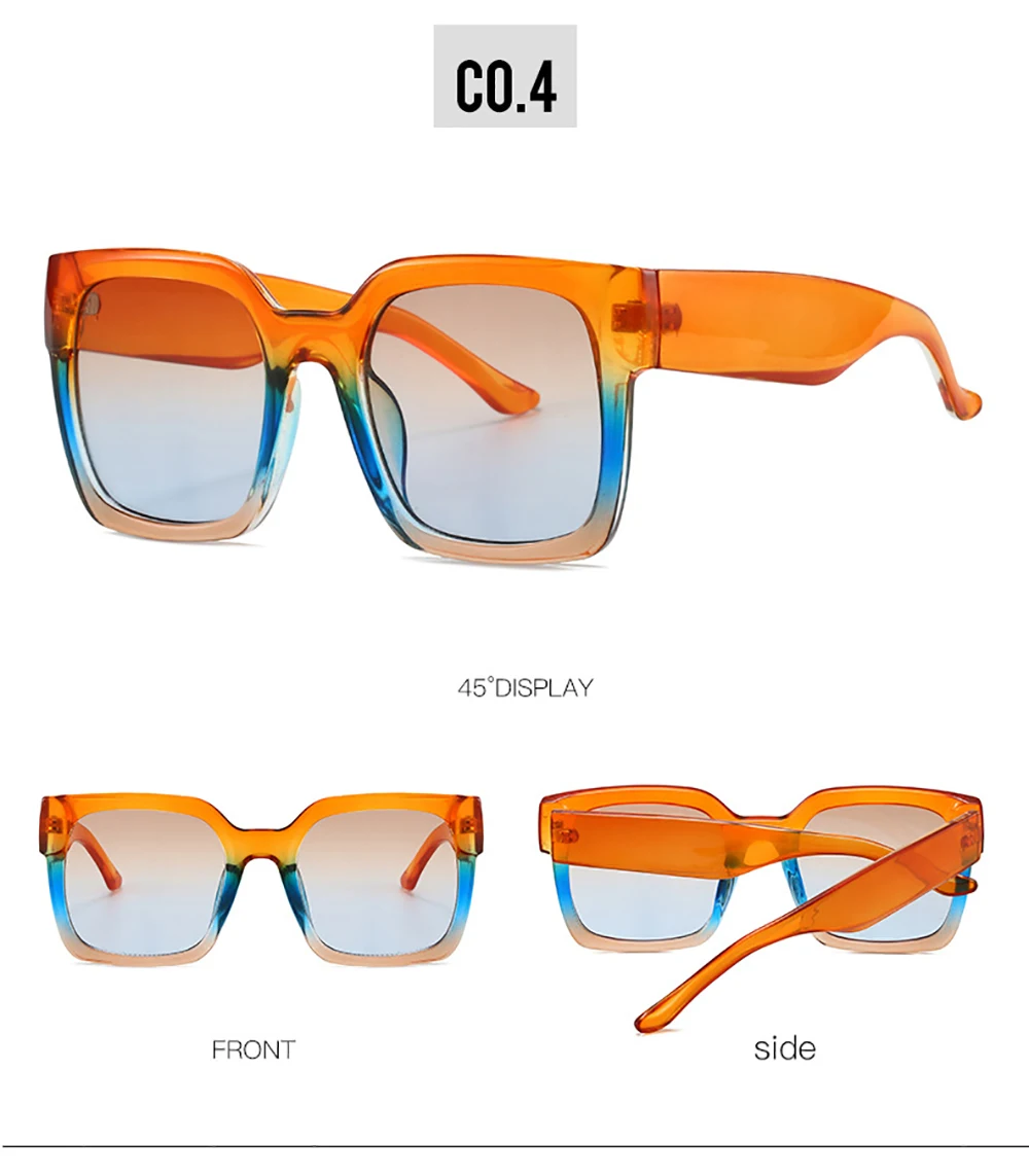 Sun Glasses Square Sun Shades Goggles Uv400 Eyewear For Outdoor Square Frame Oversize Design