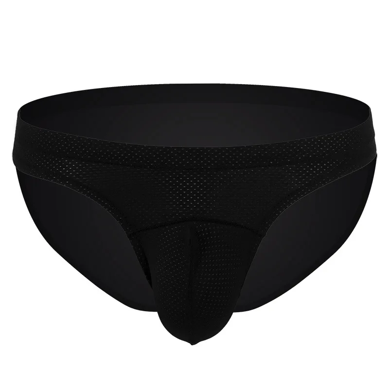 

Men Briefs Shorts Mesh Underwear Cueca Solid Panties For Man Breathable Low Waist U Convex Pouch Underpants ropa interior hombre
