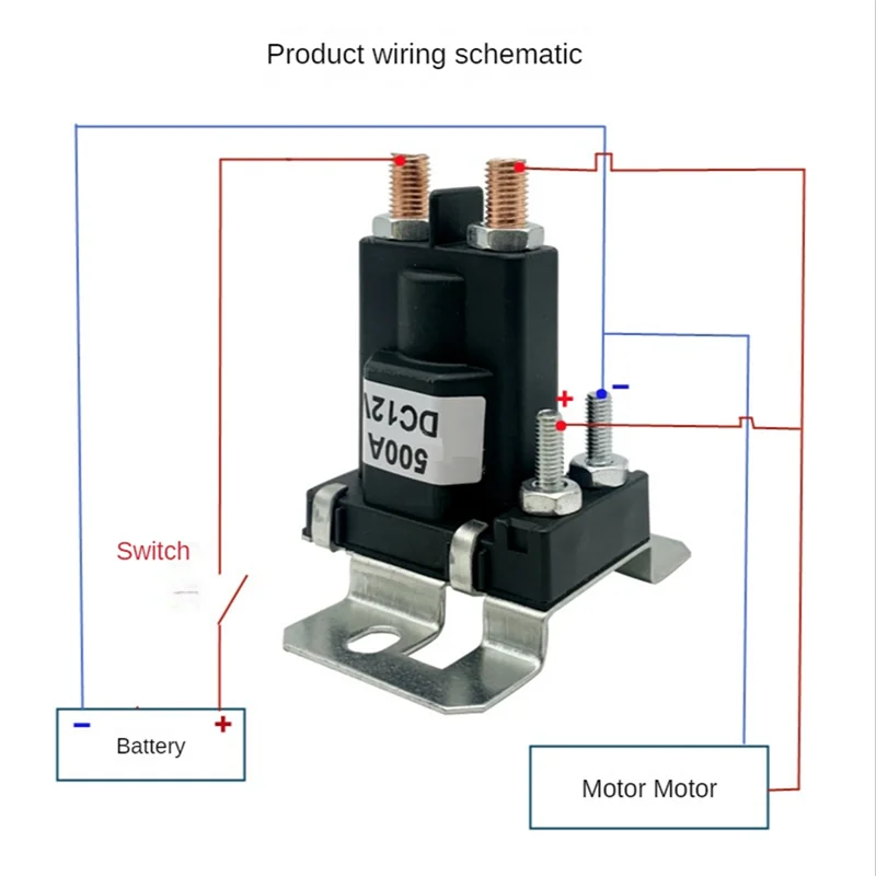 

AU28-2Pcs 4 Terminal 12V 500A Car Start Relay Dual Battery Isolator Automobile Start Solenoid Relay Car On/Off Power