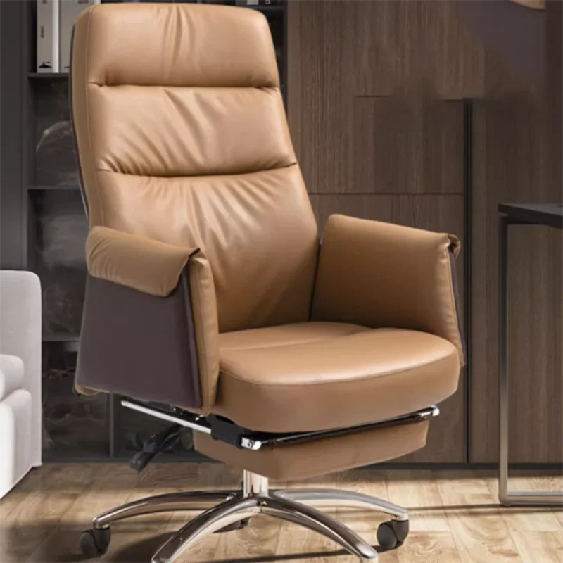 

Bedroom Nordic Office Chair Armrest Leather Wheels Accent Desk Swivel Office Chair Gaming Sillas De Oficina Modern Furniture