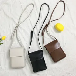 Małe torby z temblak skórzany PU na telefon damskie modne urocze Mini Crossbody etui na telefony damskie Vintage wszechstronne torebka na ramię