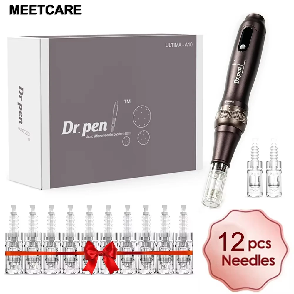 stylo-derma-Electrique-sans-fil-dr-pen-ultima-a10-02-mm-avec-cartouche-d'aiguilles-–-kit-de-microneedling-pour-soin-de-la-peau-et-beaute