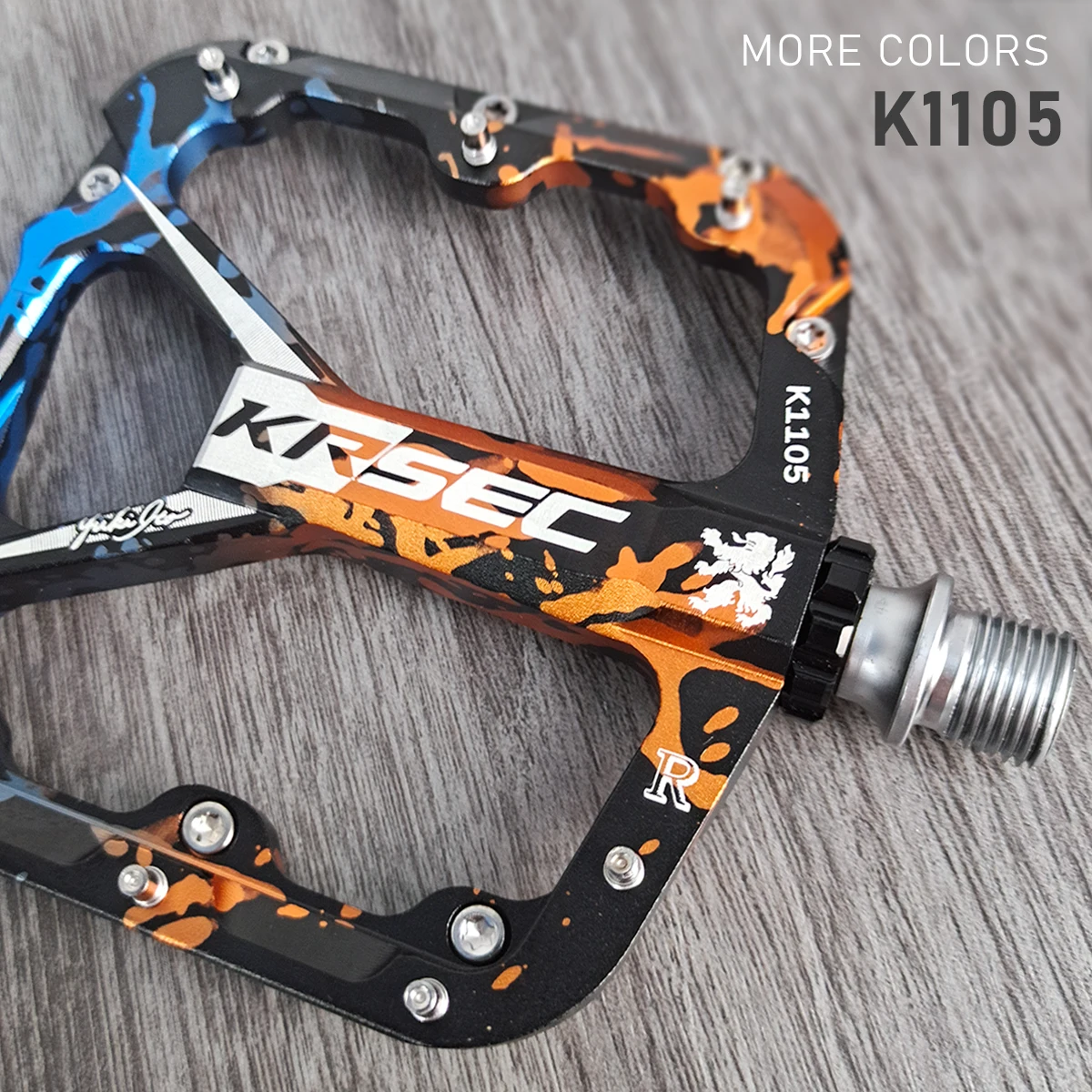 KRSEC Ultraleichte Fahrradpedale BMX ROAD MTB 3-Lager Versiegelte Rutschfeste Aluminiumlegierung Mehrfarbige Fahrradpedale Fahrradzubehör – Detail 7