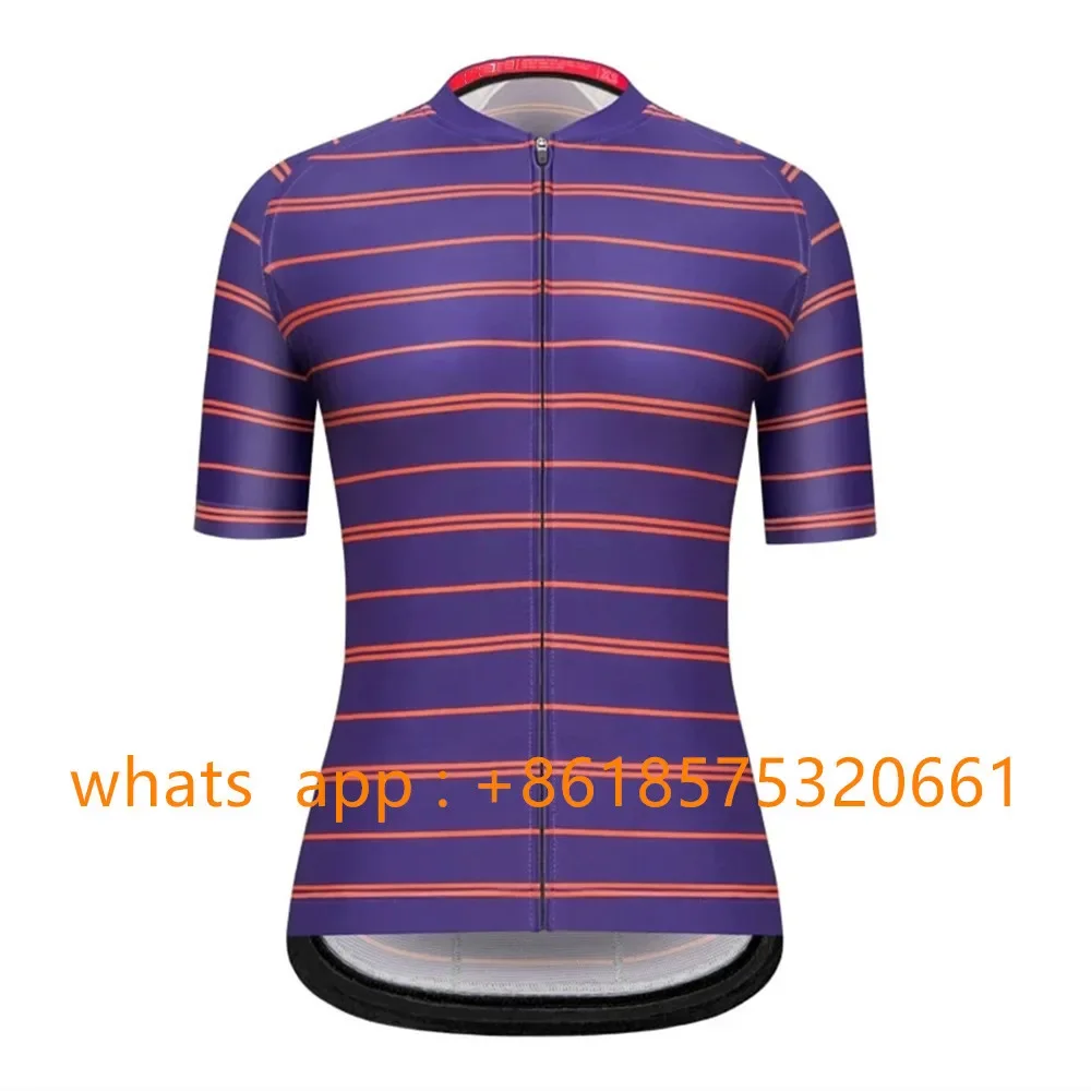 2024 Women\'s Cycling Jersey Short Sleeve Tops Pro Team Bicycle Clothing Custom Maillot Bike Apparel Sportswear Quick Dry Shirt