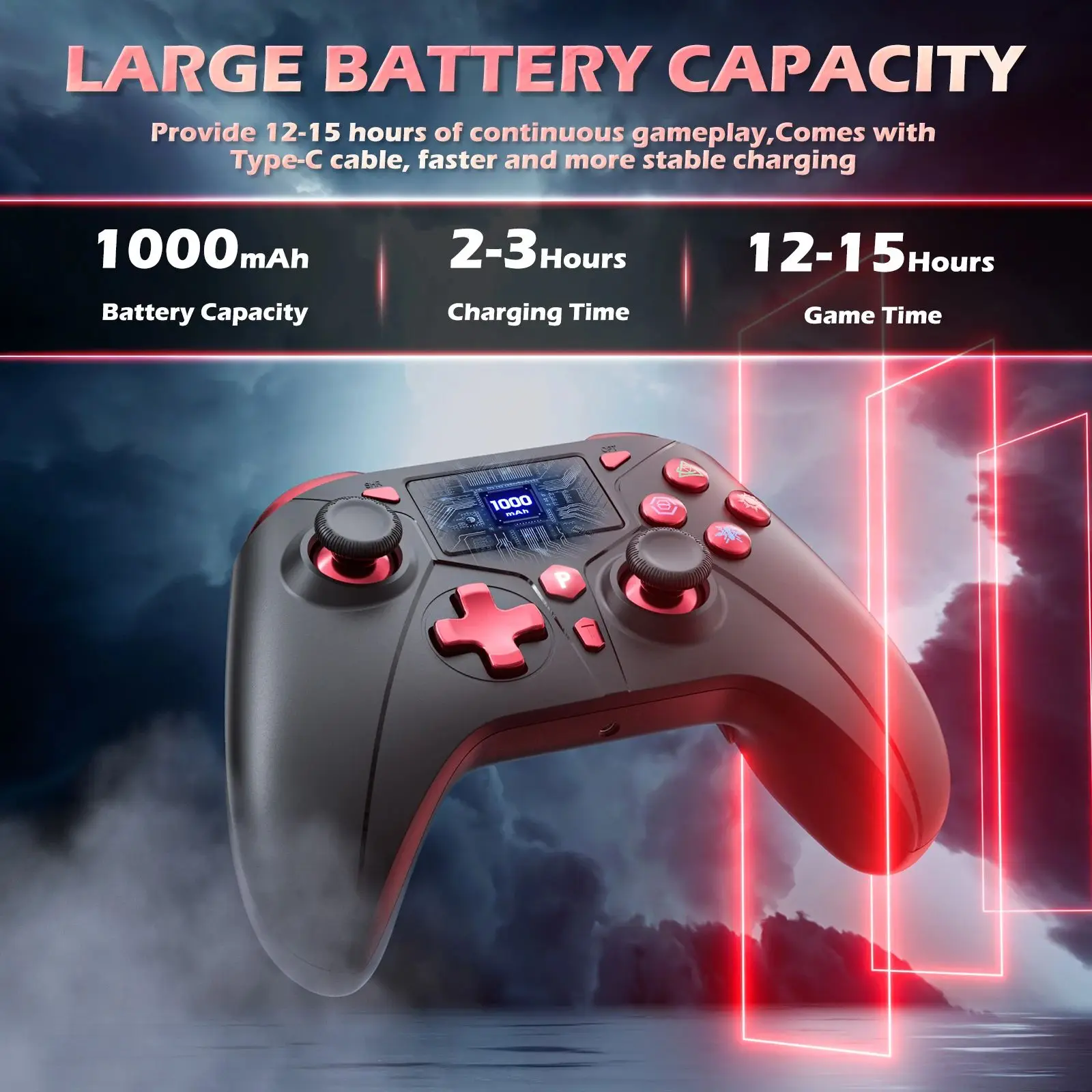 Gamepad For Ps5 Console P5 Wireless Black Myth Wukong Controller 6-Axis Gyro Dual Vibration Hall Effect Gaming Remote Accessory