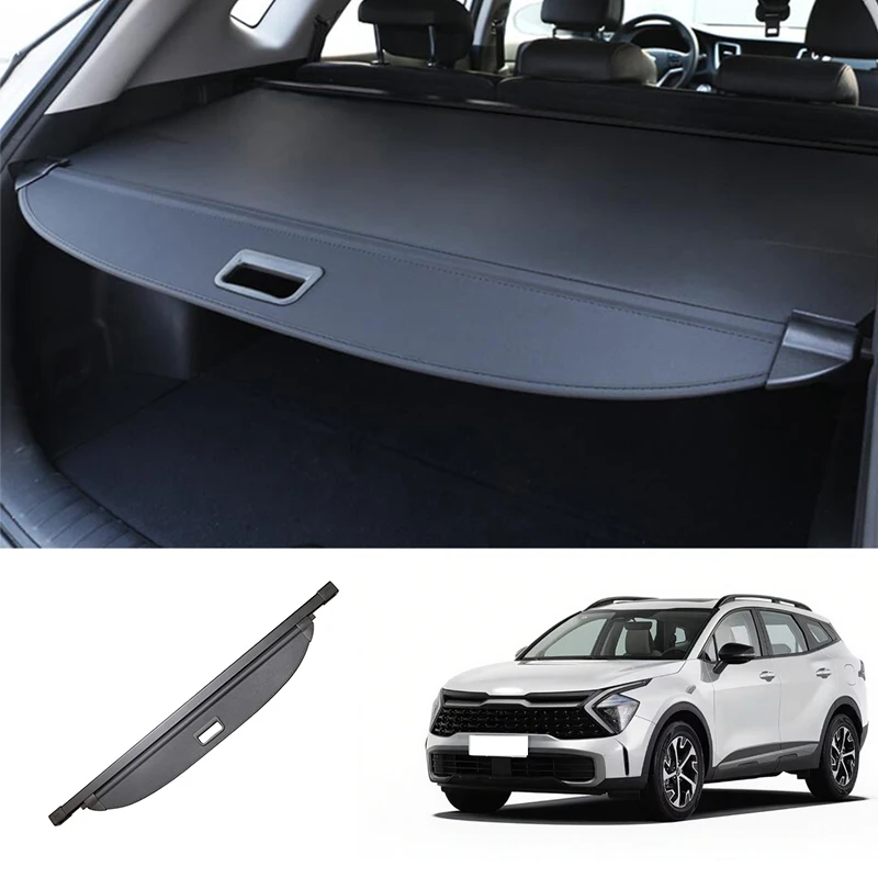 

Автомобильные аксессуары для Kia Sportage NQ5 2023-2025, черная задняя крышка багажника, защитный козырек багажника