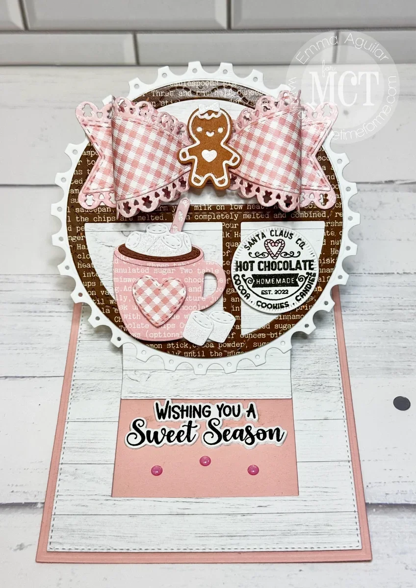 คริสต์มาสตัดโลหะกรอบตาย 2024 ใหม่แม่แบบ DIY Scrapbooking กระดาษ Gingerbread Man และถ้วยทําหัตถกรรมตัด