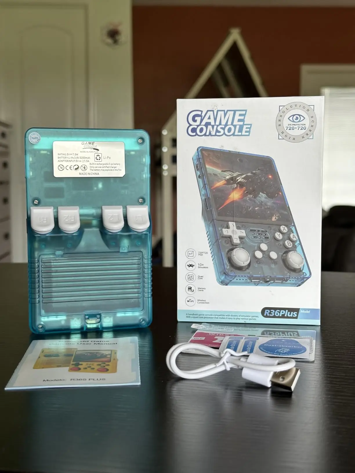 Konsol Game Retro Genggam R36S Plus, Konsol Emulator Portabel, mendukung 26+ Emulator /mp4, Layar IPS 4.0 inci