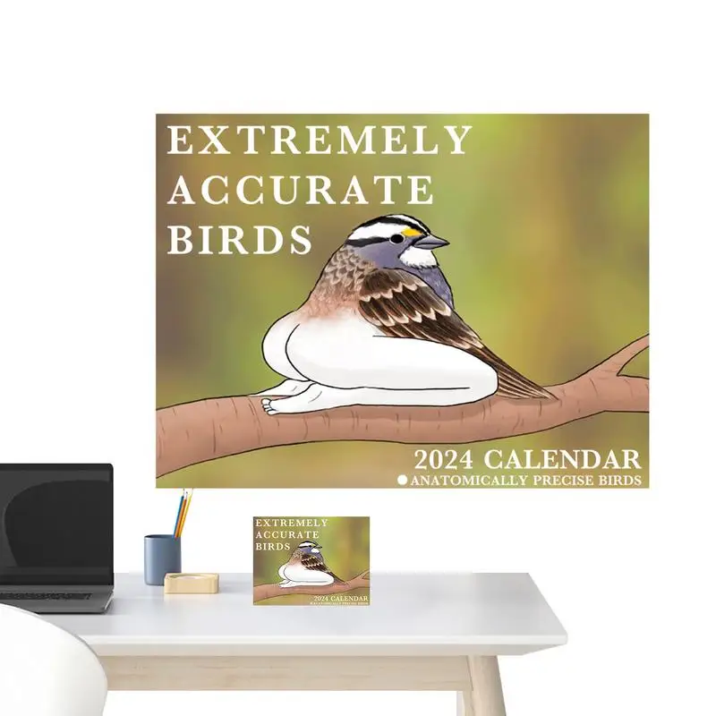 2024 Calendar Of Extremely Accurate Birds Decorative Wall Monthly Calendar For Bird Lovers Room Calendars For Bedroom Living