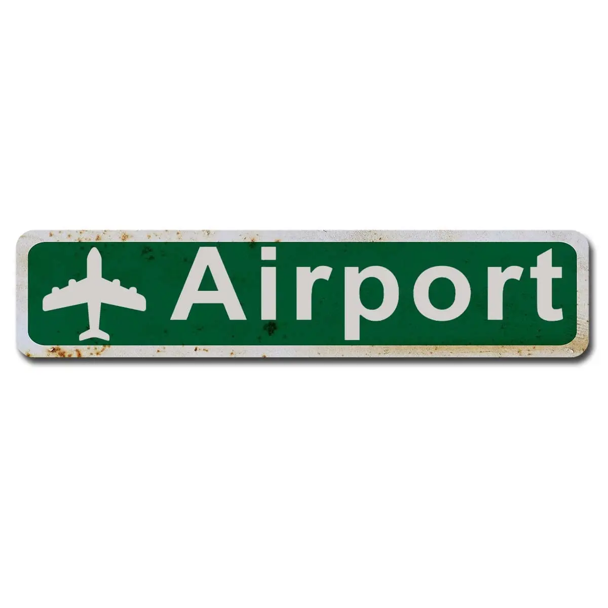 Metal Tin Sign Airport sign Retro Aluminum Metal Sign for Street Home Office Garden Decor 4×16 Inches