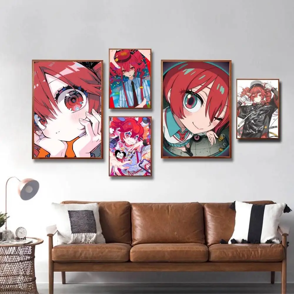 Creative Virtual Singer Anime K-Kasane T-Teto Manga Poster  HD Print Vintage Wall Art Decor for Home Study Room