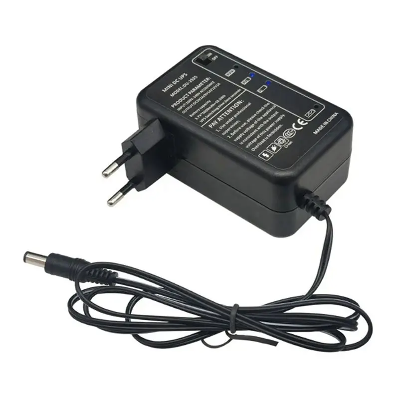 T19C 3X 5V 9V 12V 18.5Wh 5000Mah UPS Backup Power Supply Adapter 5.5X2.1Mm Output EU Plug