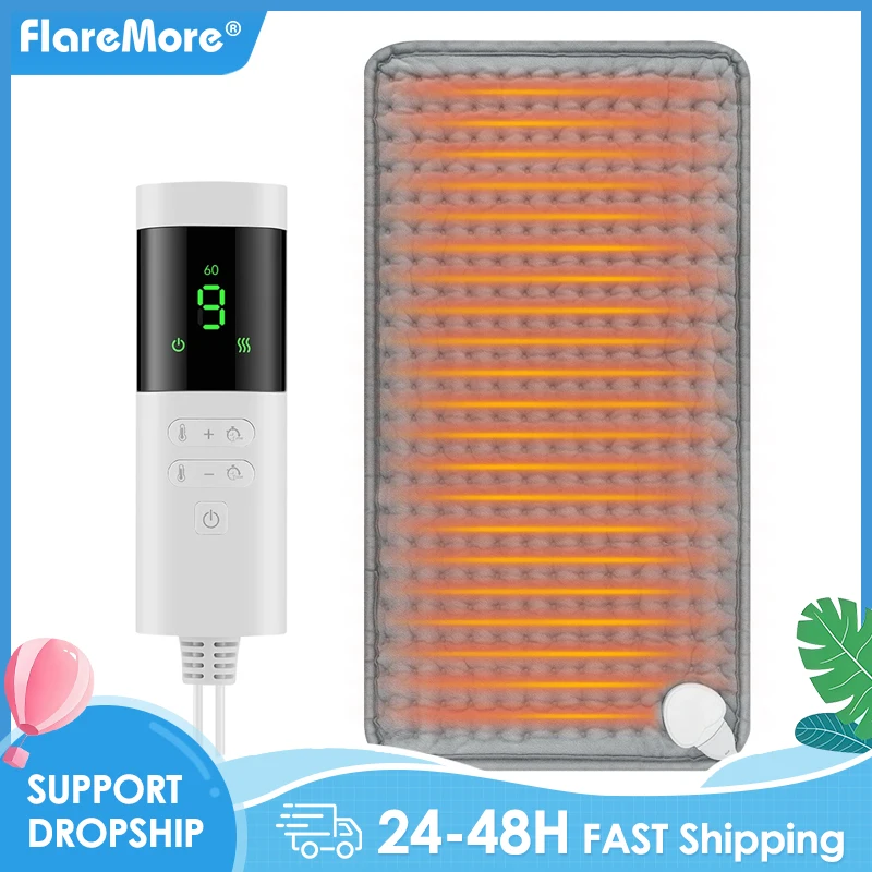 

Electric Heating Pad Heat Mat with 9 Levels Constant Temp 4 Gear Timer Body Warming Thermal Mat for Abdomen Hand Leg Thermal Mat