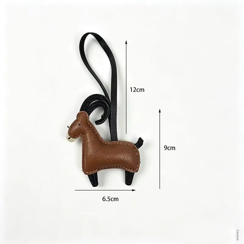 Trendiger Schlüsselanhänger aus PU-Leder in Schaf-Optik, farbecht, weicher Schlüsselring, mehrfarbig, als Charm für Geldbörsen und Handtaschen, ideales Geschenk für Teenager-Mädchen. – Detail 8
