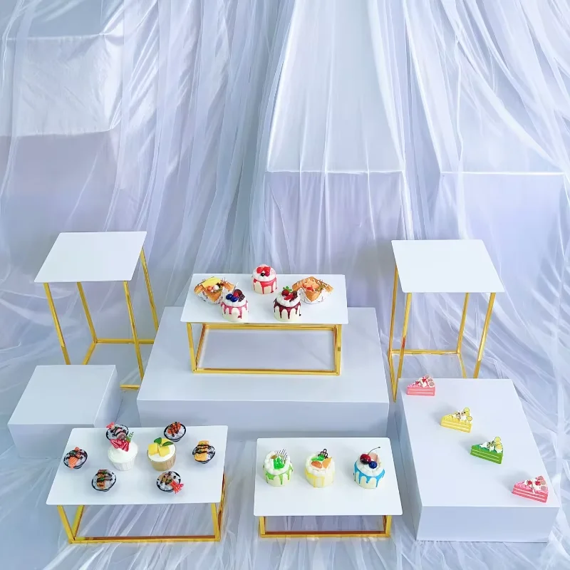 

5-8 PCS Column Candy Bar Cake Stand Dessert Trays For Wedding Table Favors Centerpiece Hotel Feast Cake Food Drink Fruit Holder