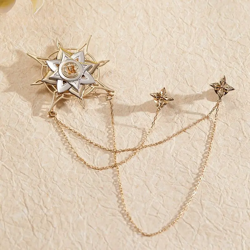 yuan-shen-broches-para-mulheres-cosplay-albedo-broche-longa-corrente-anime-pinos-acessorios-de-metal-cor-ouro-moda-joias-presente-da-menina