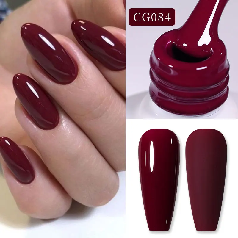 BORN PRETTY 10ml Weinroter Gel-Nagellack Langanhaltender Französischer Gel-Nagellack für Maniküre DIY Design Nagelkunst Lack Nagelzubehör