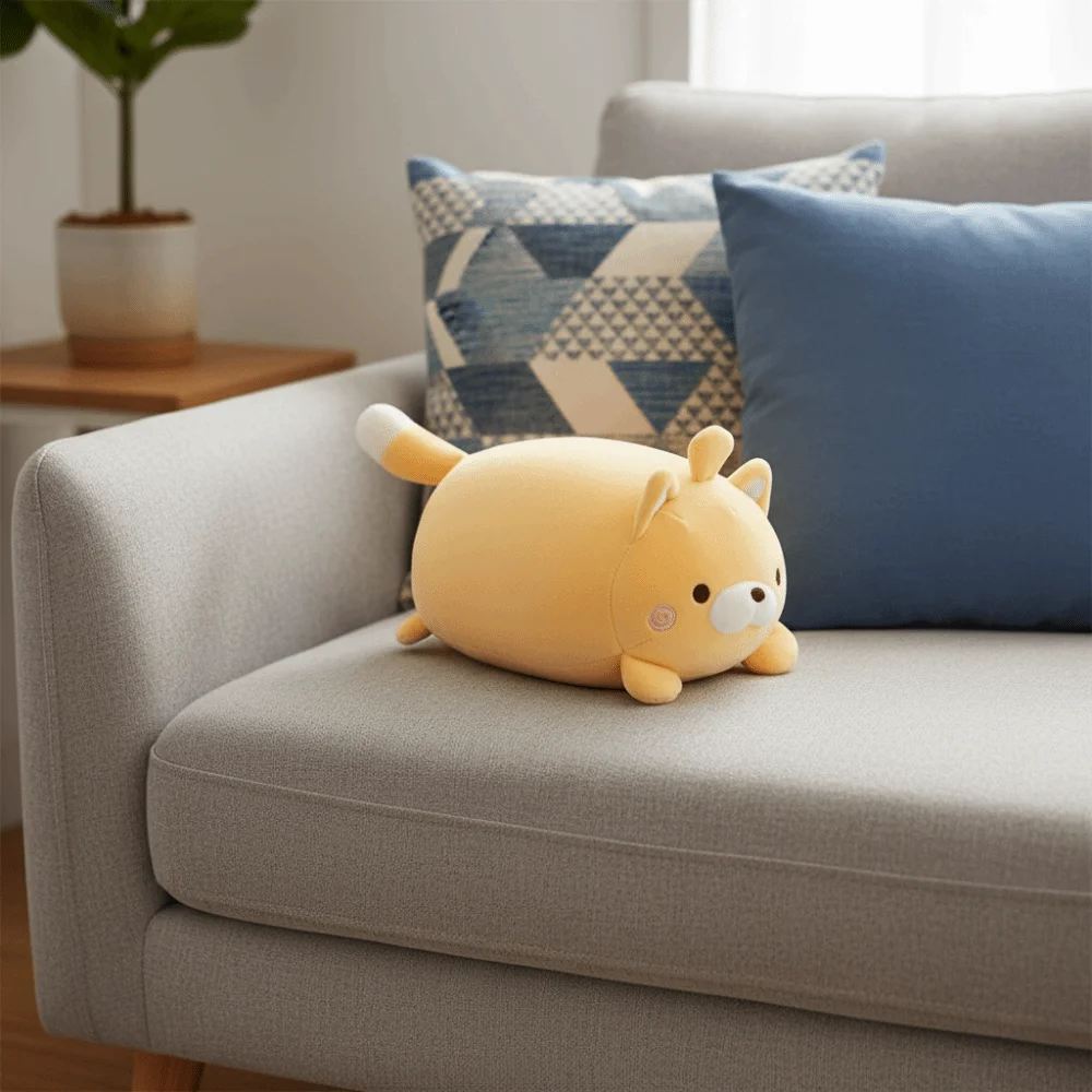 وسادة قابلة للتشوه على شكل حرف U على شكل قطة صديقة للبشرة من الفوم وسادة سفر 2 في 1 وسادة قيلولة ناعمة لرحلة العمل #1