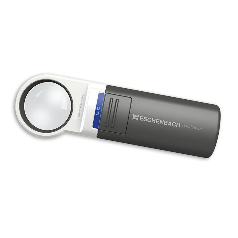Eschenbach Mobilux LED Illuminated Jewelers Handheld Magnifier Distortion-Free 10x 12.5x Aspheric Lens Jewelry Inspection Loupes