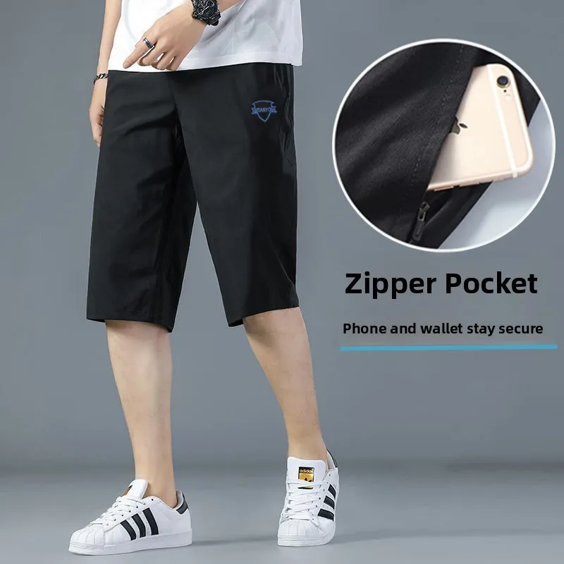 

Летняя повседневная мужская одежда свободного кроя, тонкая пляжная одежда Five-Seven дюймов Fitn, такая сухая, со средней талией, материал из искусственной кожи, домашний комфорт