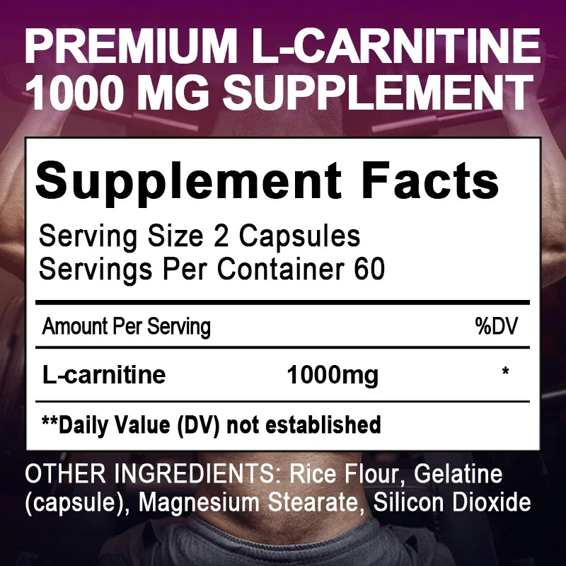 Acetyl L-Carnitine - High Potency Supports Natural Energy Production, Sports Nutrition, Supports Memory and Concentration