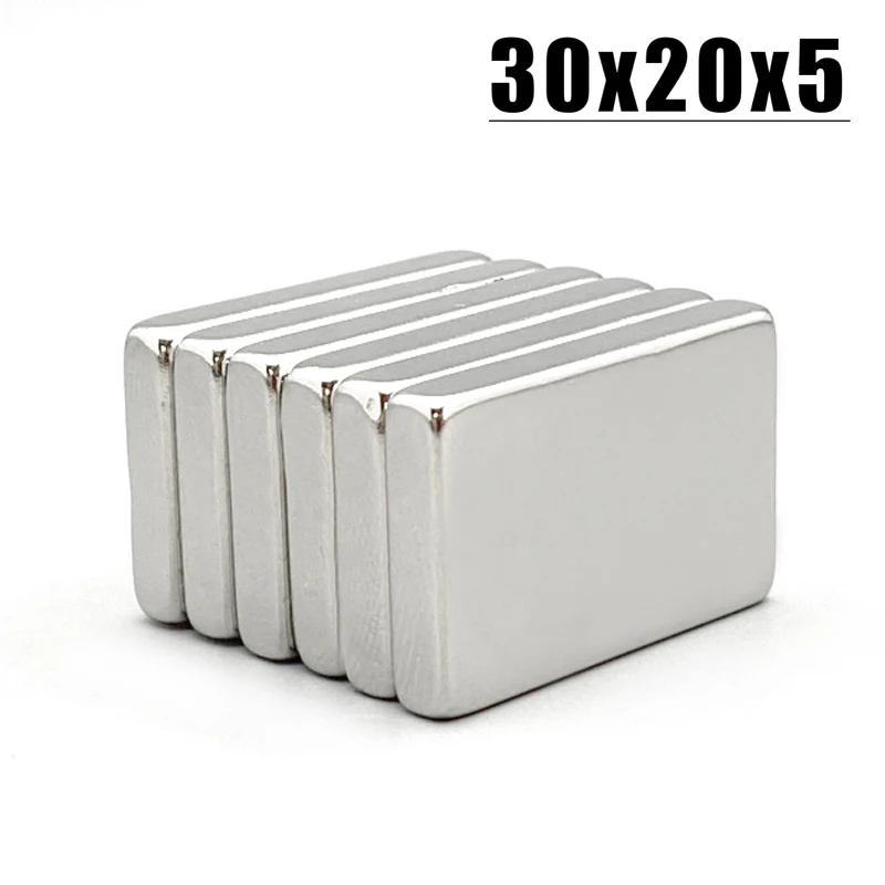 2/5/10/20Pcs 30x20x5 Neodymium Magnet 30mm x 20mm x 5mm N35 NdFeB Block Super Powerful Strong Permanent Magnetic Imanes 30*20*5