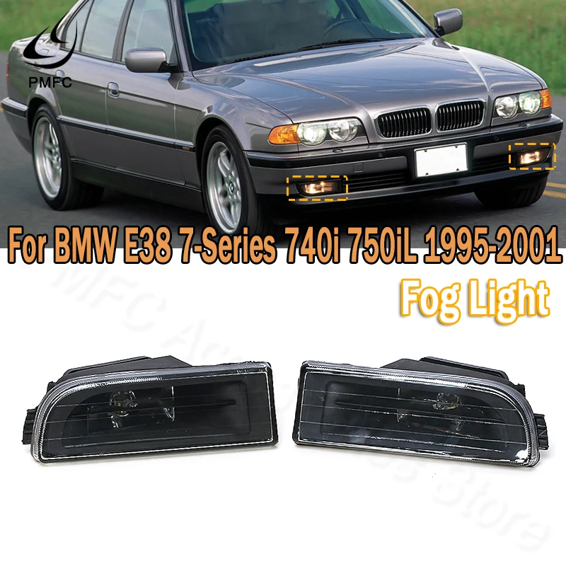 PMFC Front Bumper Fog Light Lamp With Bulb For BMW E38 7-Series 740I 750Il 1995 1996 1997 1998 1999-2001 63178352024 63178352023