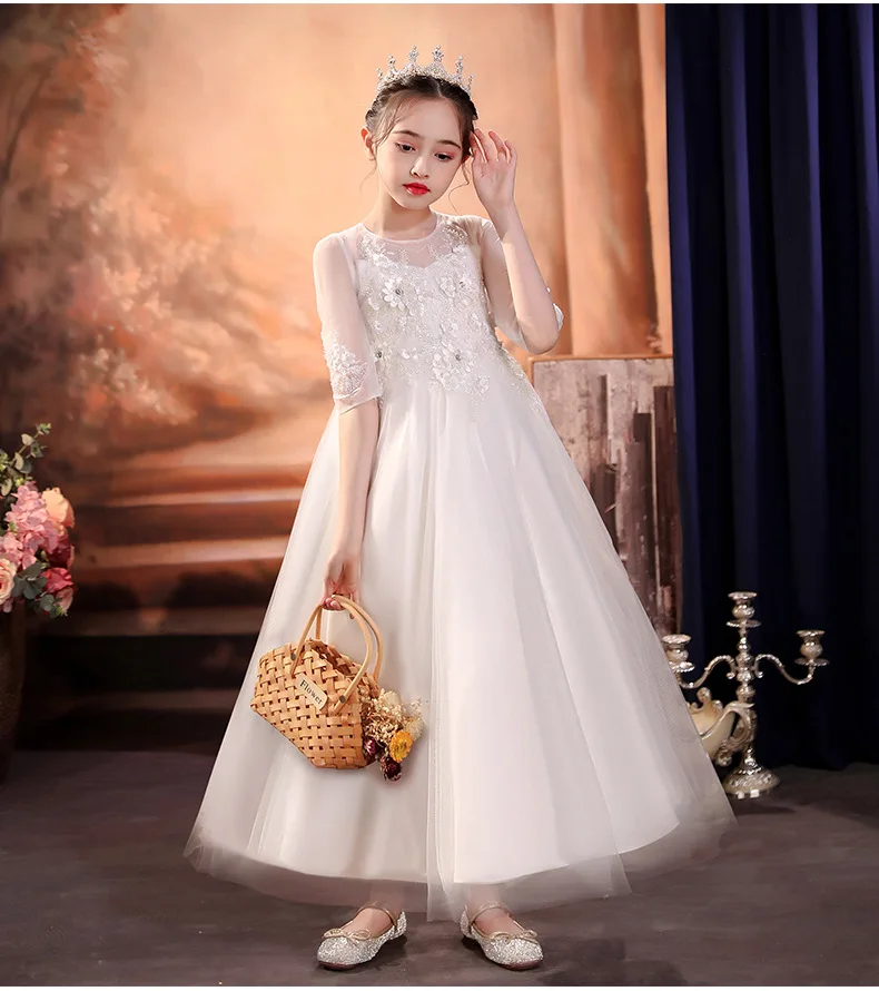 organza white dress Sugar Kayne C365 Organza Girls Pageant Dress Off the Shoulder Crystal Bodice Formal Gown Midnight / 6